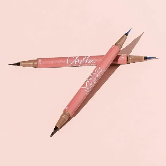 NIB Chella Dual Liquid Eyeliner in Pearl Dark Blue & Black - Picture 8 of 12